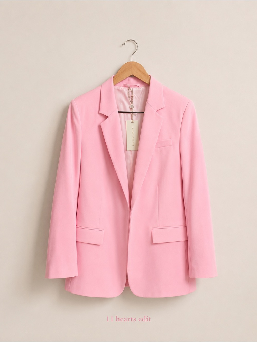 LoveShackFancy Loxley Pink Lemonade Wool Blend Blazer Size 2 NWT